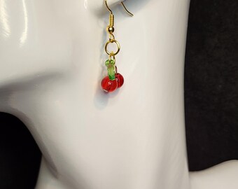 Glass Cherry Earrings