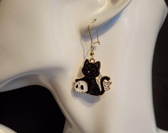 Black Cat & Witch's Hat Earrings