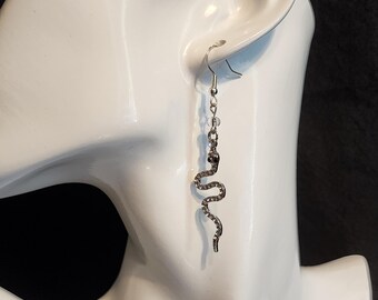 Rhinestone Snake Earrings