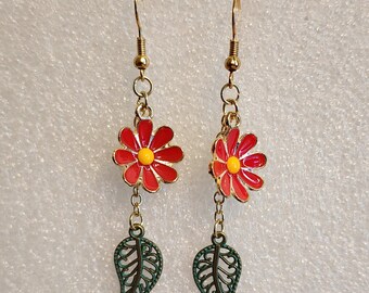 Enamel Flower Earrings v2