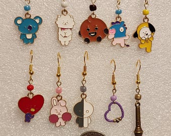 K-Pop inspired Set of 10 earrings