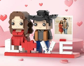 Custom Brick Figures: Personalized Photo Gift for Anniversaries