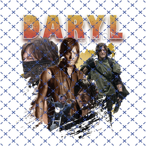 Retro Daryl Dixon Shirt File PNG, Daryl Dixon-90s, Limited Daryl Dixon Vintage