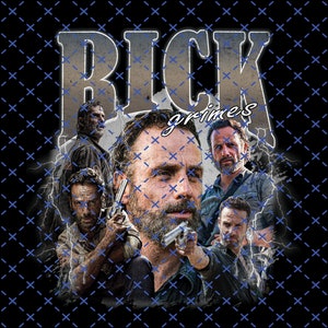 Retro Rick Grimes Shirt File PNG, Rick Grimes-90s, Limited Rick Grimes Vintage