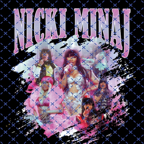 Retro Nicki Minaj Pink Shirt File PNG, Nicki Minaj-90s, Limited Nicki Minaj Pink Vintage