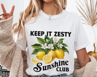 Koszulka Keep It Zesty Lemon: bawełniana koszulka Sunshine Club