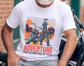 Adventure Motorcycle T-Shirt: Leave the Road, Take the Trails