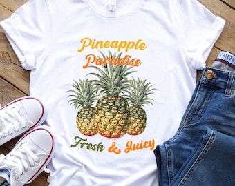 Pineapple Graphic T-Shirt: Unisex Summer Fruit Tee
