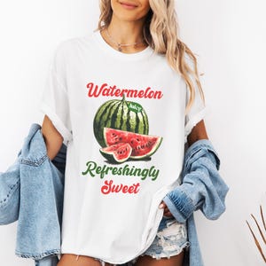 Watermelon T-Shirt, Summer T-Shirt, Watermelon Shirt, Fruit Lovers shirt, Fun Gift for Fruit Lovers, Vintage Fruit T-Shirt, Gift for Her