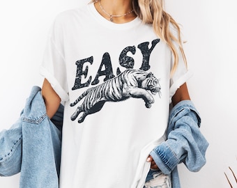 Easy Tiger Comfort Colors Shirt: Vintage Style Graphic Tee