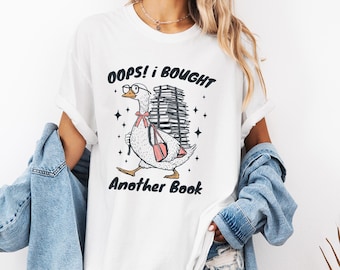 Camiseta divertida de pato para amantes de los libros - Camiseta de colores cómodos