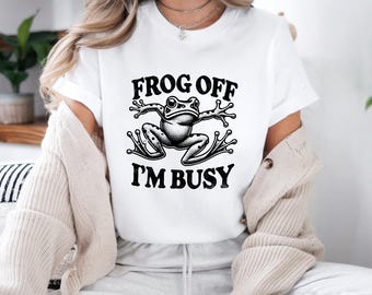 Funny Frog T-Shirt, Fun Animal Graphic Tee, Shirt for Women