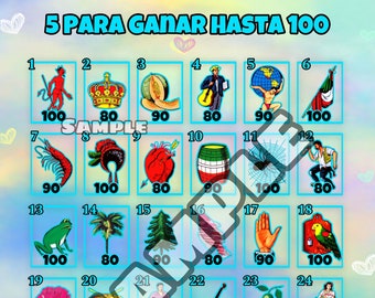 Loteria boards 5dlls-Bundle