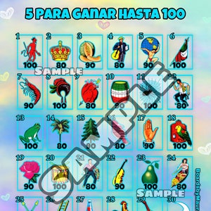 Lot de cartes Loteria, 5dlls