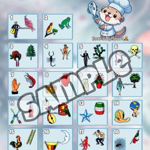Loteria Blank Boards 18 numbers