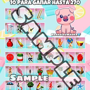 2 Loteria Boards, one with price and one Blank. 2 Cartas de Loteria una con Premio y Una sin premio.