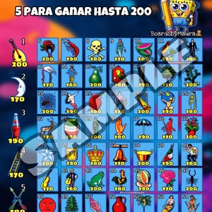 2 Cartas de Loteria, 5 para ganar hasta 200 con 54 números