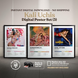 KALI UCHIS - Poster Pack x3, Digital Album Poster PDF, Printable Art, Music Wall Decor, Alternative Reggaeton Neo Soul Pop, Download, Latino
