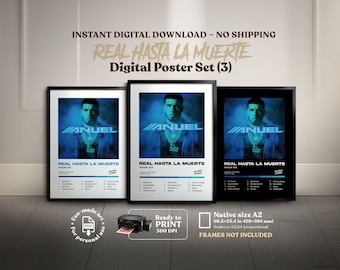 BAD BUNNY, 5 digital album covers, A2 Digital Printable, Poster, Home Decor, Latin Urban, Reggaeton, Wall Art Cover