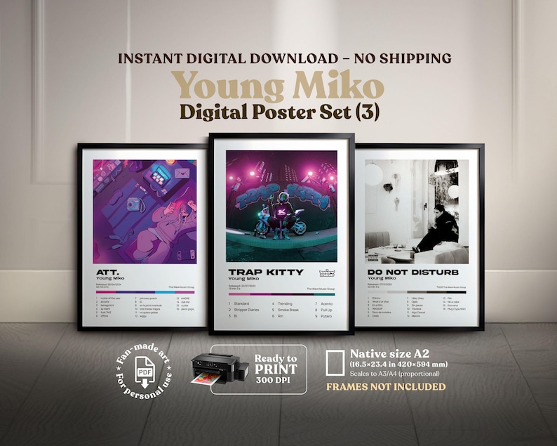 Young Miko, Printable Album Poster Pack Pdf, New 2025 Release, Latin ...