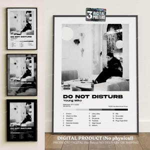Young Miko – DO NOT DISTURB, Printable Album Poster Pdf, New 2025 Release, Latin Trap Reggaeton Pop Wall Art, Digital Download, Puerto Rico