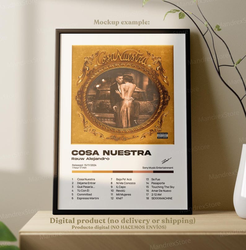 OUR THING Rauw Alejandro. 4 digital album covers, digital printable, poster, home wall decor, Saturn Vice Versa image 4