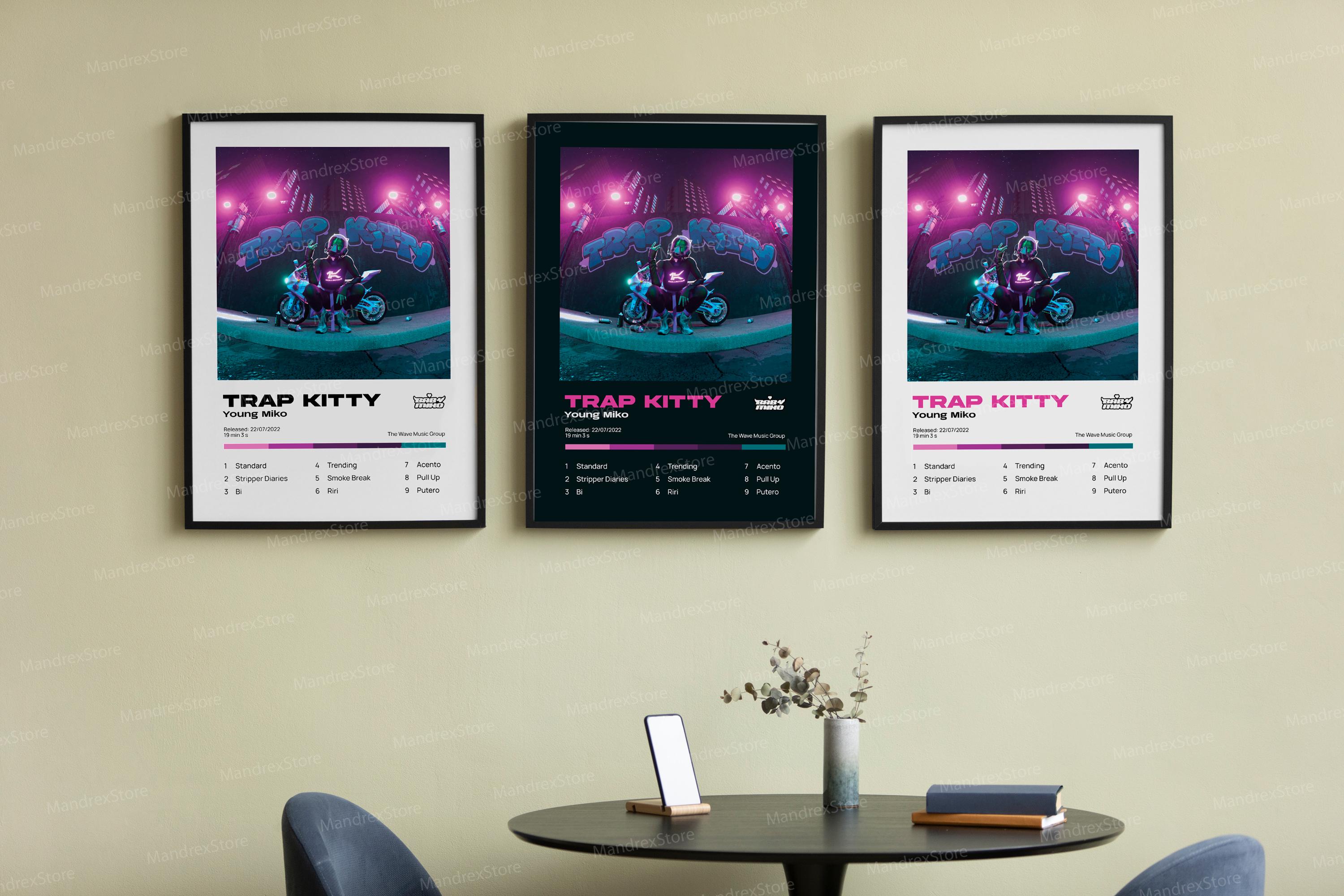 Young Miko - Trap Kitty. 4 Album Covers, Digital Printable, Poster