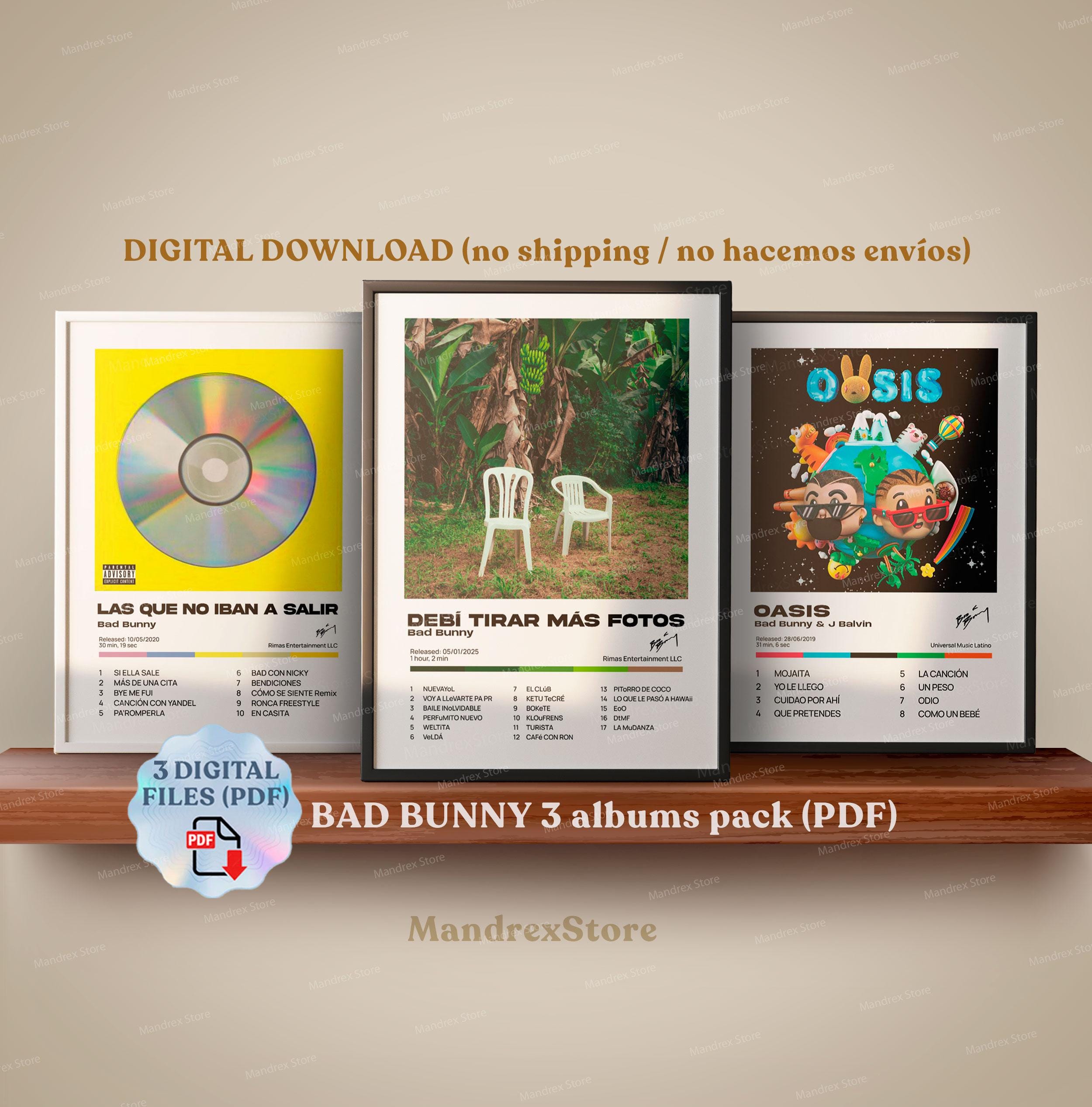BAD BUNNY, Digital Album Covers, A2 Digital Printable, Poster