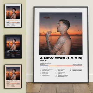 RELS B - A New Star (1993), 4 album covers, Digital printable, poster, home decor, urban hip hop, wall cover, r&b