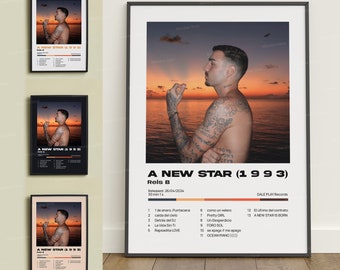 RELS B - A New Star (1993), 4 portadas del álbum, Imprimible digital, póster, decoración del hogar, urbano hip hop, portada para pared, r&b