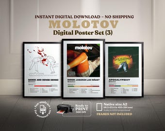 Molotov - Digital Album Pack 3x1 Set, Where Will the Girls Play, Apocalypshit, Dance and Dense Denso, Instant PDF download, Mexican rock music