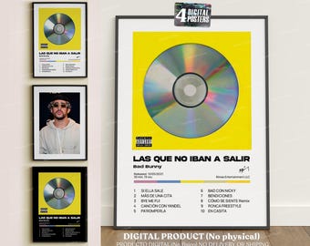 BAD BUNNY - Las Que No Iban a Salir, (4x1) Digital Album Covers, A2 Digital Printable, Poster, Home Decor, Latin Urban