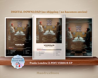 VERSUS - Paulo Londra, 3 digital album covers, digital printable poster, home decor, Latin urban, Argentine trap, print