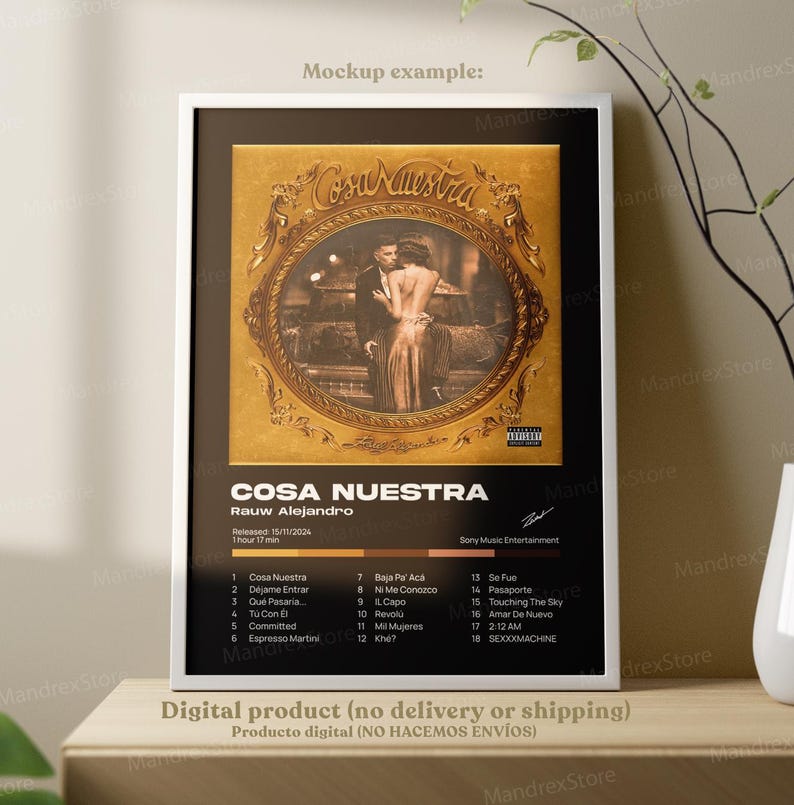 OUR THING Rauw Alejandro. 4 digital album covers, digital printable, poster, home wall decor, Saturn Vice Versa image 6