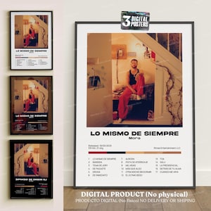 MORA (3x1) – Lo Mismo de Siempre Álbum 2025 Portadas Digitales | Póster Imprimible A2 | Arte Urbano Reggaetón, Decoración de Pared, Latino,
