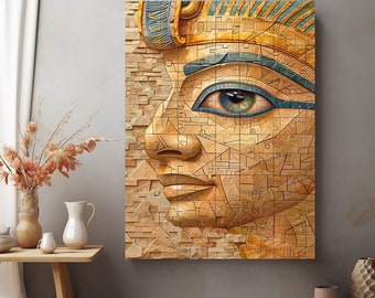 Anubis Canvas, Egypt Themed Canvas, Ancient Egypt Canvas, Anubis Wall Art, God Anubis Canvas, Egyptian God Canvas, Frame Option, Room Decor,