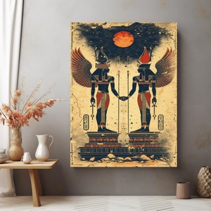 Anubis Canvas, Egypt Themed Canvas, Ancient Egypt Canvas, Anubis Wall Art, God Anubis Canvas, Egyptian God Canvas, Frame Option, Room Decor,