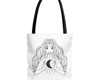 Borsa tote in tela lunare, borsa regalo, regalo di compleanno, borsa da viaggio