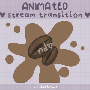 coffee bean ANIMATED stream transition, stinger for twitch or youtube