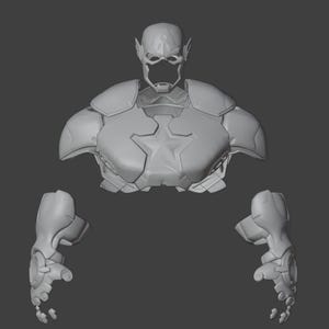 Captain America Armor STL Bundle: Game-Accurate Cosplay 3D Model