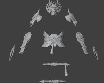 Moon Knight Lunar General Rüstung STL File: Cosplay 3D Model