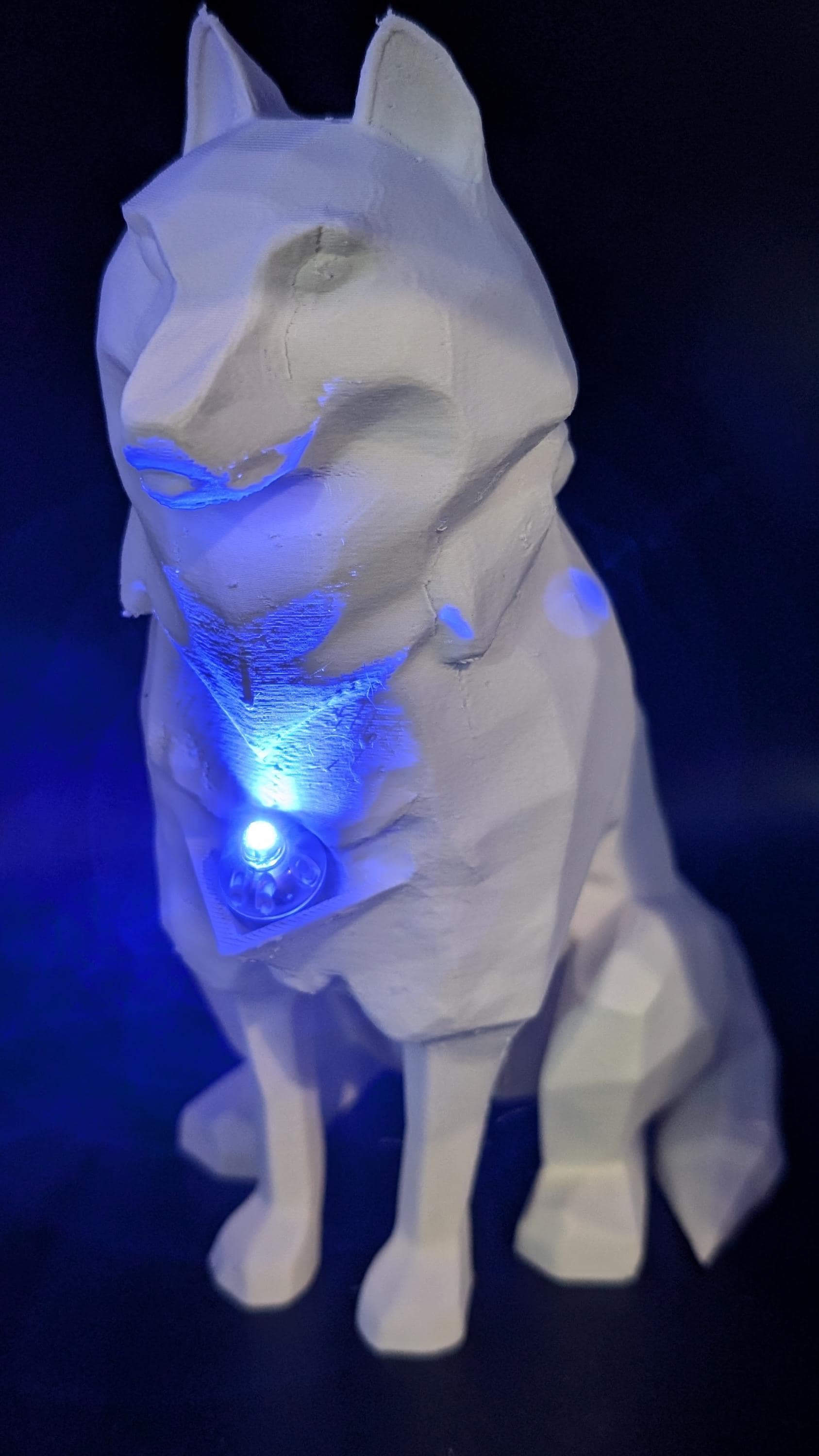 Dragon Age Veilguard: 3D Printed Fen'Harel Wolf Statue with LED