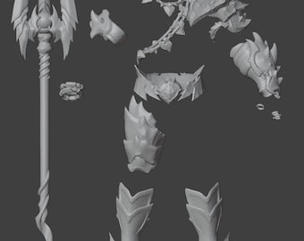 Marvel Rivalen | Namen | Standard-Rüstung und Trident Set STL Bundle | Spielgenaues 3D Model für Cosplay/Kostüm oder Sammlerstück
