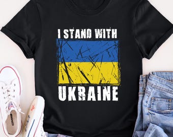 I Stand With Ukraine T-Shirt, Save Ukraine T-Shirt, Ukrainian T-Shirt, Support Ukraine T-Shirt, Free Ukraine T-Shirt, Ukraine Flag Shirt