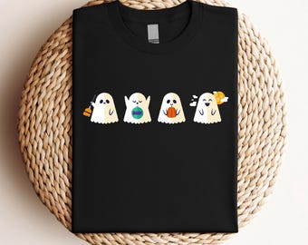 Summerween Ghost T-Shirt: Funny Halloween Beach Shirt