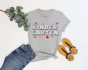 Cute Kindergarten Teacher Shirt: Teacher Life Tee, Preschool School Top, Back To School Graphic T Shirt