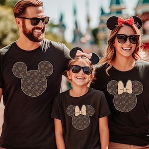 Disney Designer T-Shirt, Matching Disney Shirt, Disney Mickey Minnie Shirt, Minnie Mouse Shirt,Disney Trip,Disney Vacation Mickey Minnie Tee