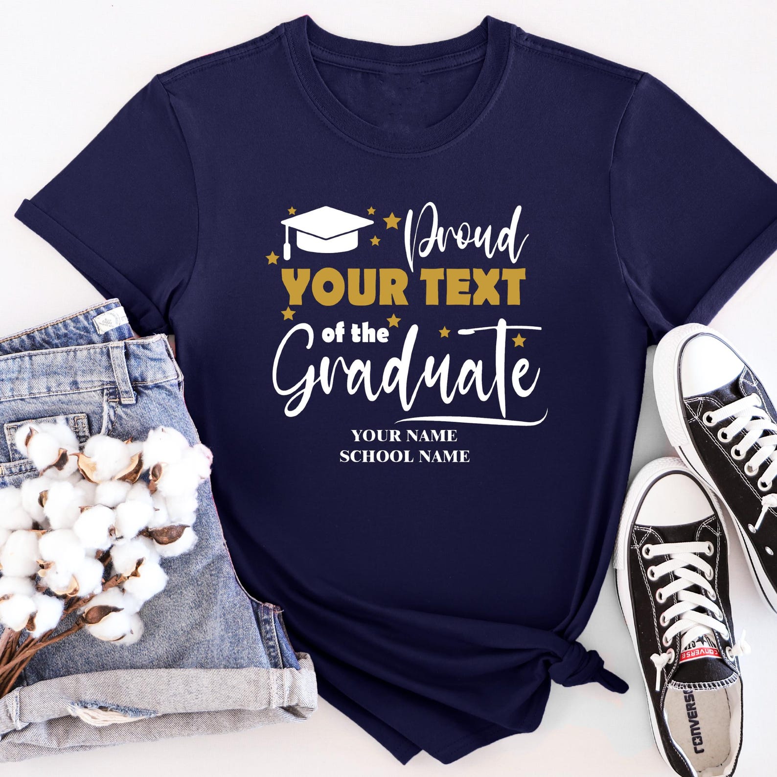 Custom Proud Graduate T-shirts: Class of 2025 Group Tees - Etsy