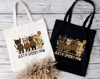 Witchy Halloween Tote Bag: Spooky Trick or Treat Candy Bag