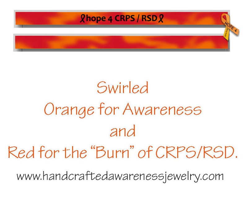 8 CRPS Awareness RSD Awareness Orange Ribbon image 1